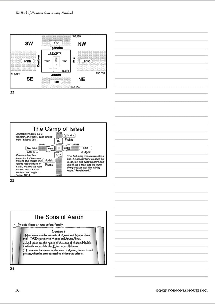 Numbers Commentary Notebook by Ron Matsen