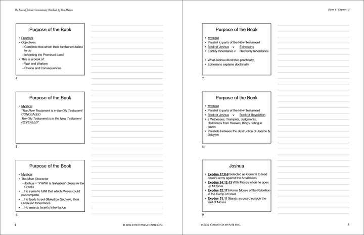 Joshua Commentary Notebook by Ron Matsen