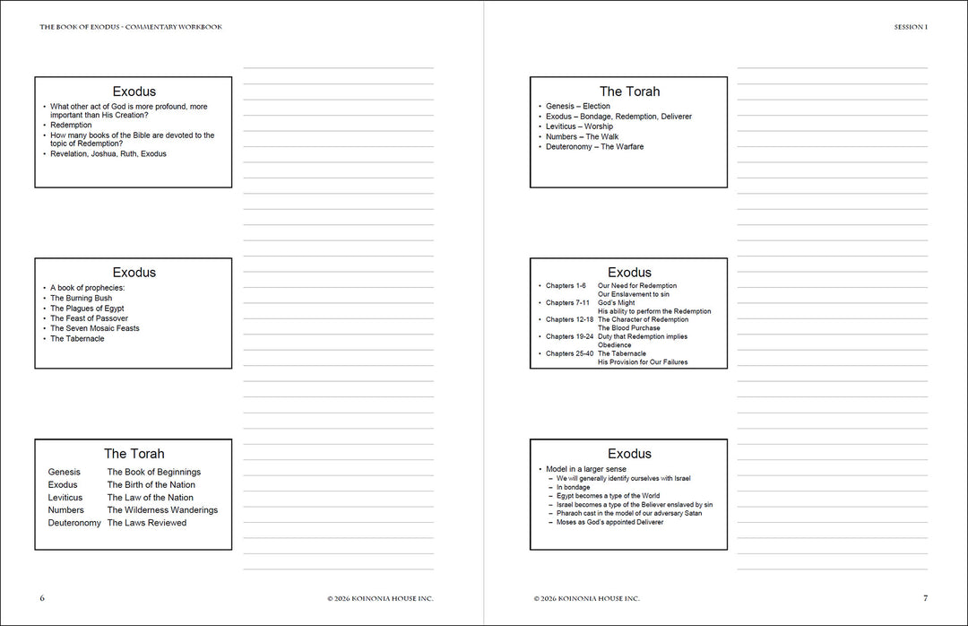 Exodus: Commentary Workbook
