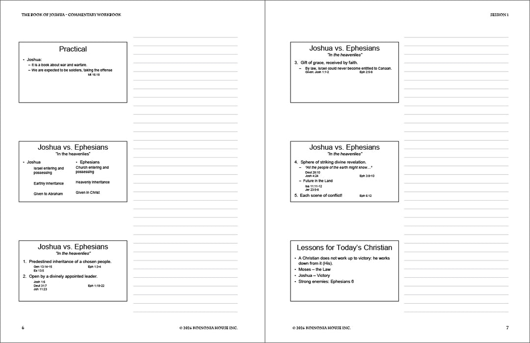 Joshua: Commentary Workbook